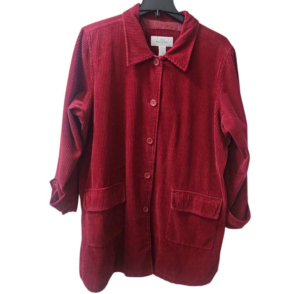 Willow Lane Red Corduroy Shacket Size 1X